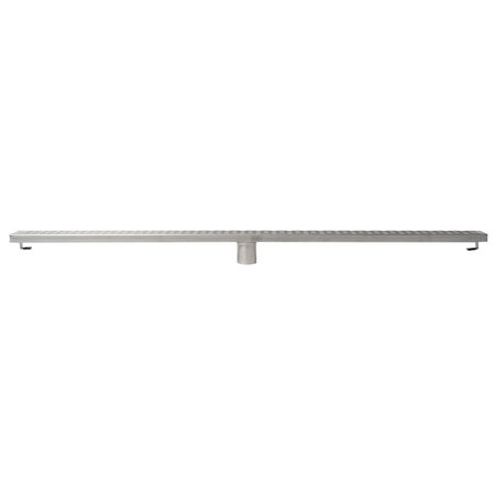 Alfi Brand 47" Stainless Steel Linear Shower Drain with Groove Holes ABLD47C-BSS